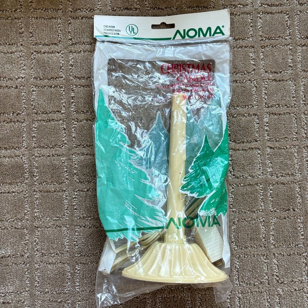 Vintage Noma Christmas Single Plastic Drip Candle Stick Light 9" Lot of 6 New - Picture 2 of 6